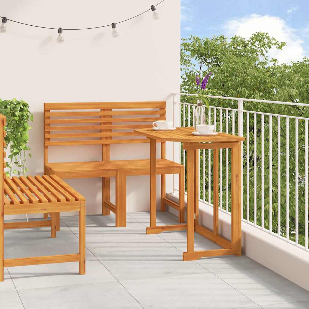 Garden Bistro Set 3 pcs Brown Solid acacia wood