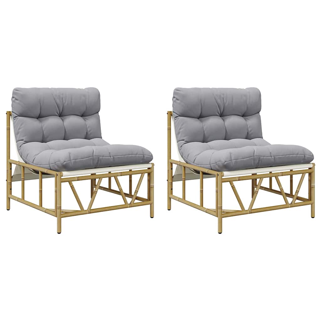 Garden Chair 2 pcs Light grey 75 x 75 x 71 cm Steel