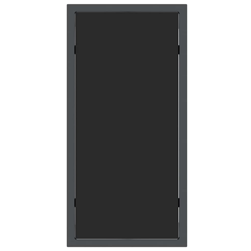 Sunloungers with table 2-person 3 pcs Black and anthracite