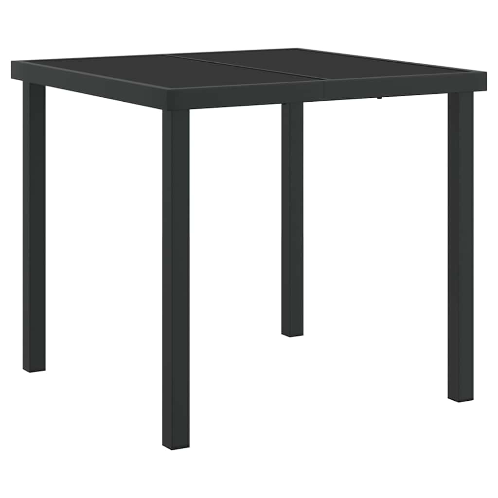 Garden Table Black 80 x 80 x 73 cm Solid Teak wood