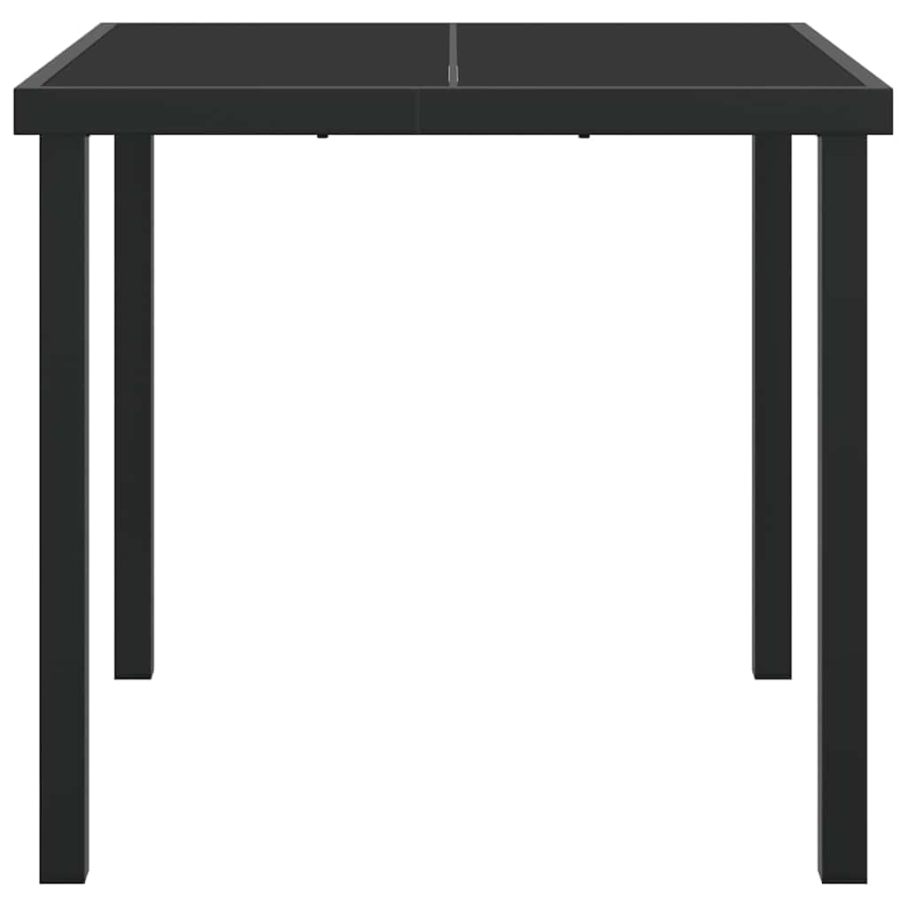 Garden Table Black 80 x 80 x 73 cm Solid Teak wood