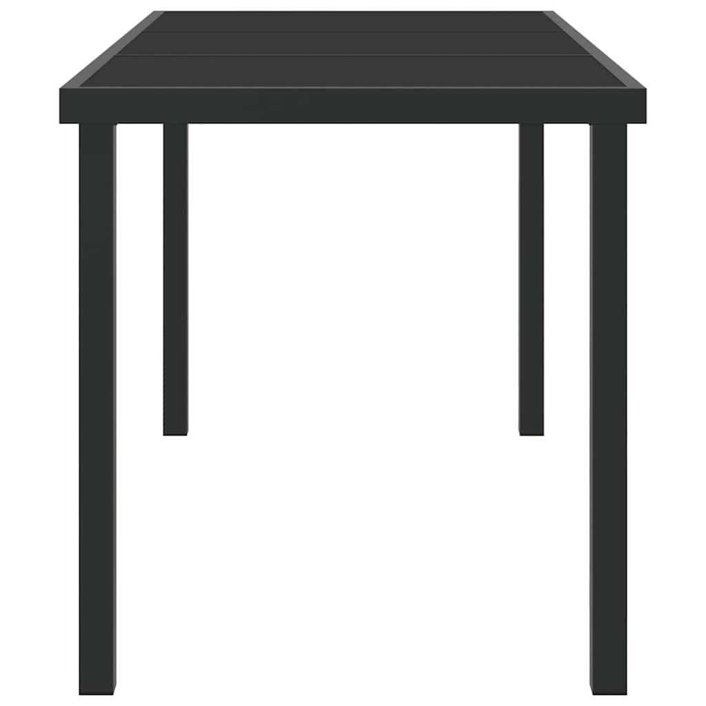 Garden Table Black 140 x 80 x 73 cm Solid Teak wood
