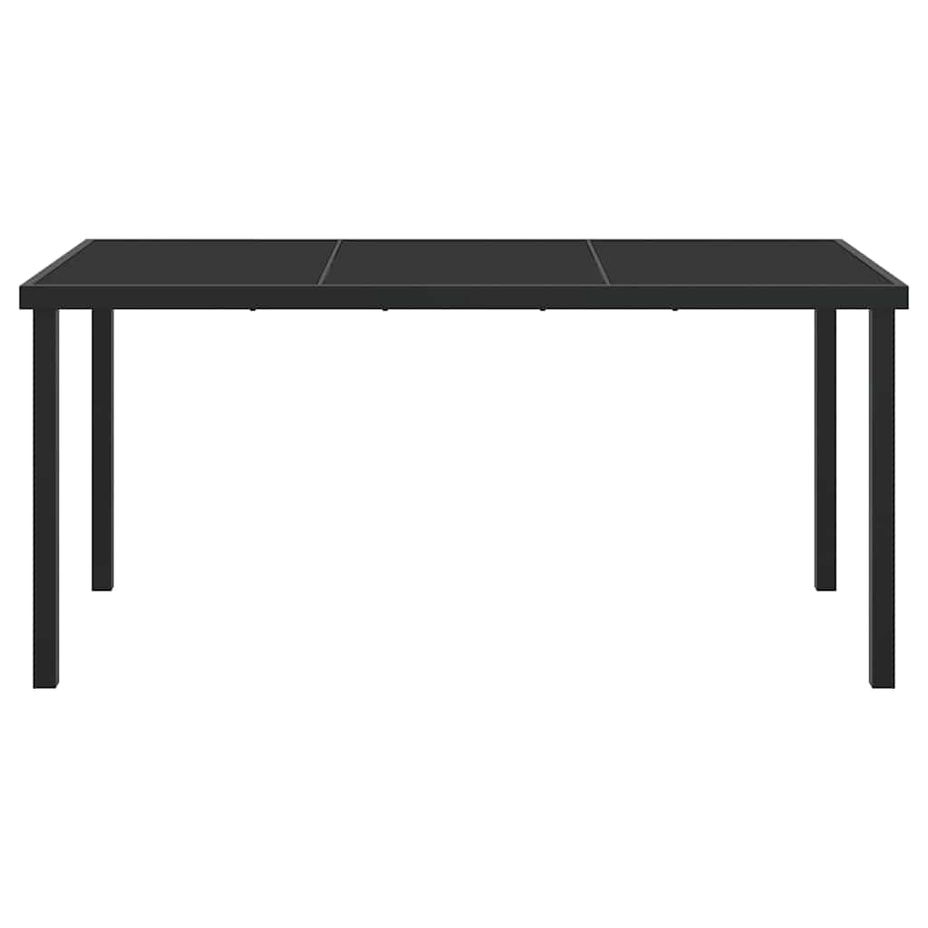 Garden Table Black 160 x 80 x 73 cm Solid Teak wood
