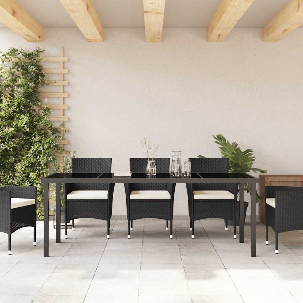Garden Table Black 200 x 80 x 73 cm Metal