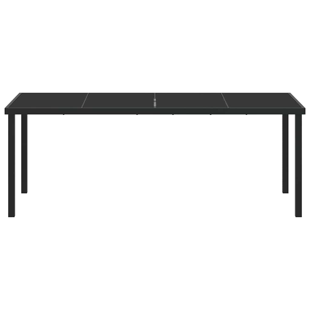 Garden Table Black 200 x 80 x 73 cm Metal