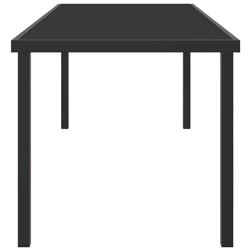 Garden Table Black 200 x 80 x 73 cm Metal