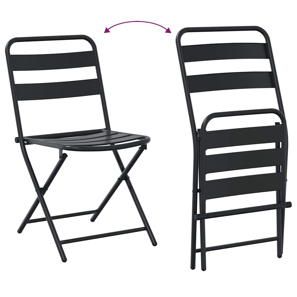 Bistro Set Folding 3 pcs Anthracite Steel