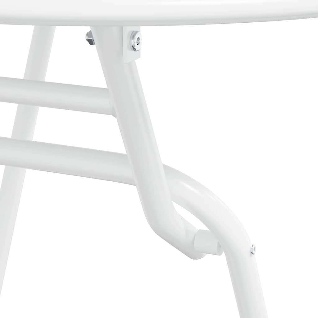 Bistro Set Folding 3 pcs White Steel