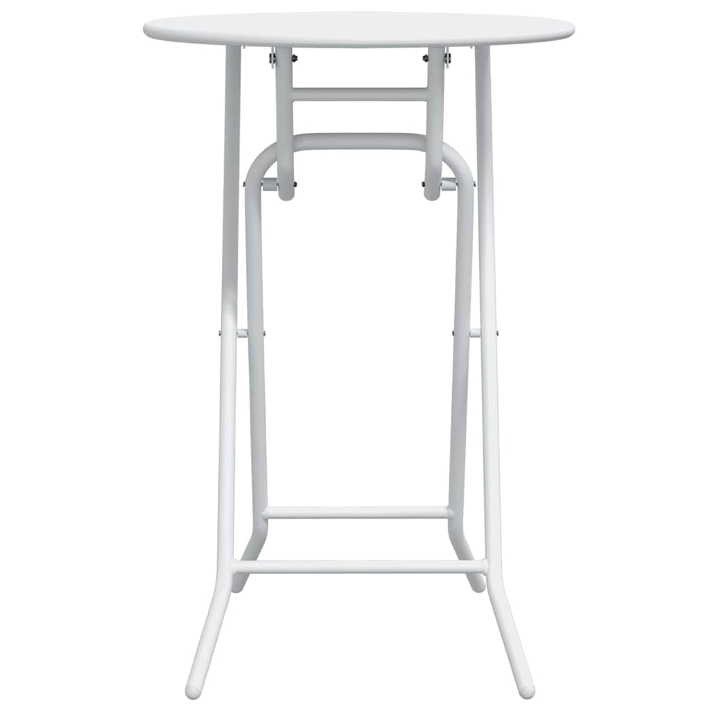 Garden Table Folding White 50 x 50 x 72 cm Steel