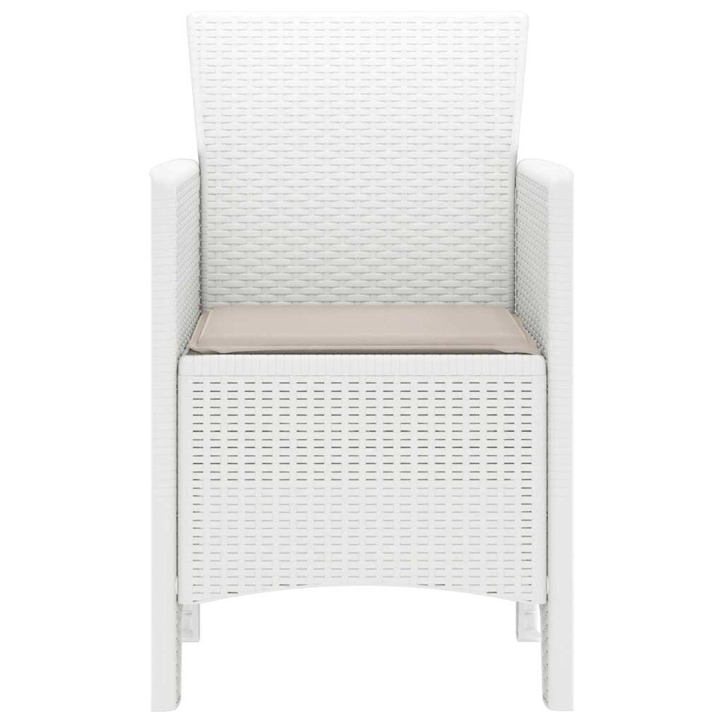 Garden Chair 2 pcs White 53 x 49 x 85 cm PP