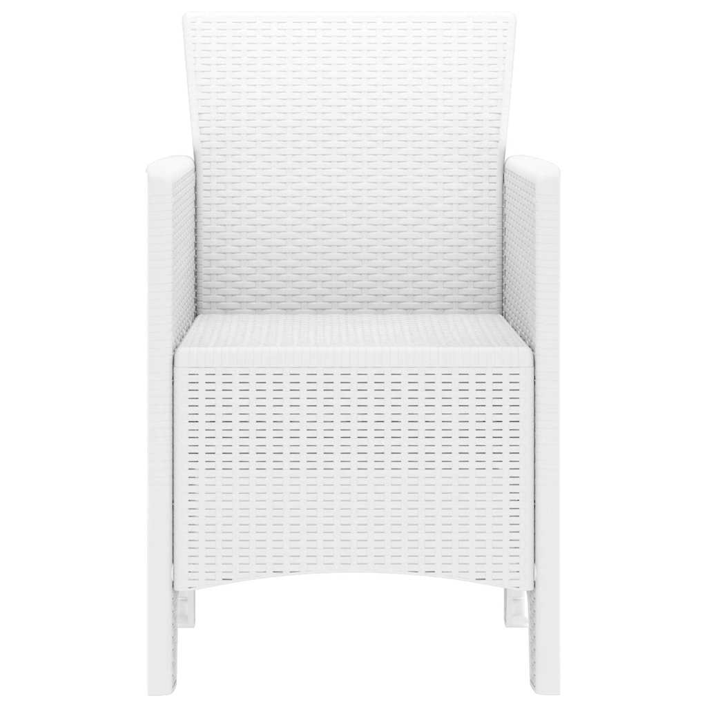 Garden Chair 4 pcs White 53 x 49 x 85 cm Polypropylene