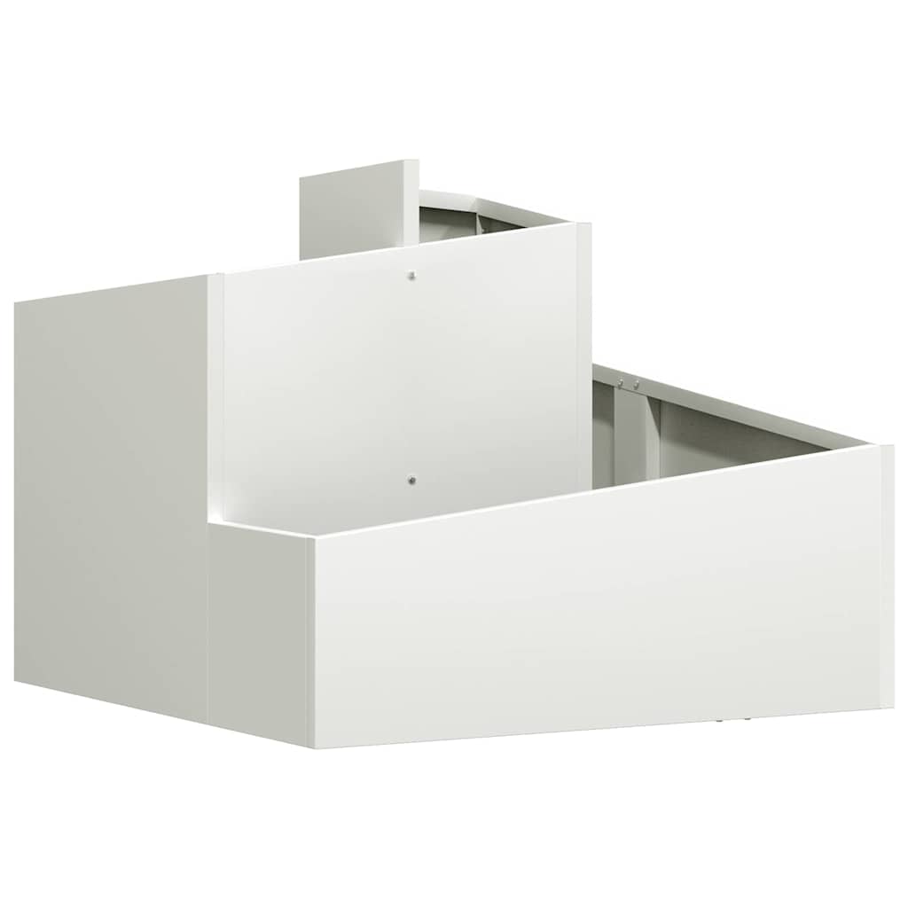 Garden Planter White 60 x 60 x 50 cm Cold-rolled Steel