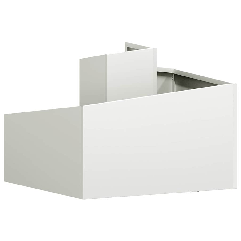 Garden Planter White 60 x 60 x 50 cm Cold-rolled Steel