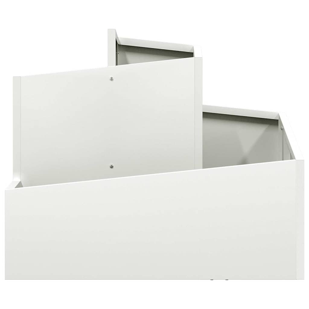 Garden Planter White 60 x 60 x 50 cm Cold-rolled Steel