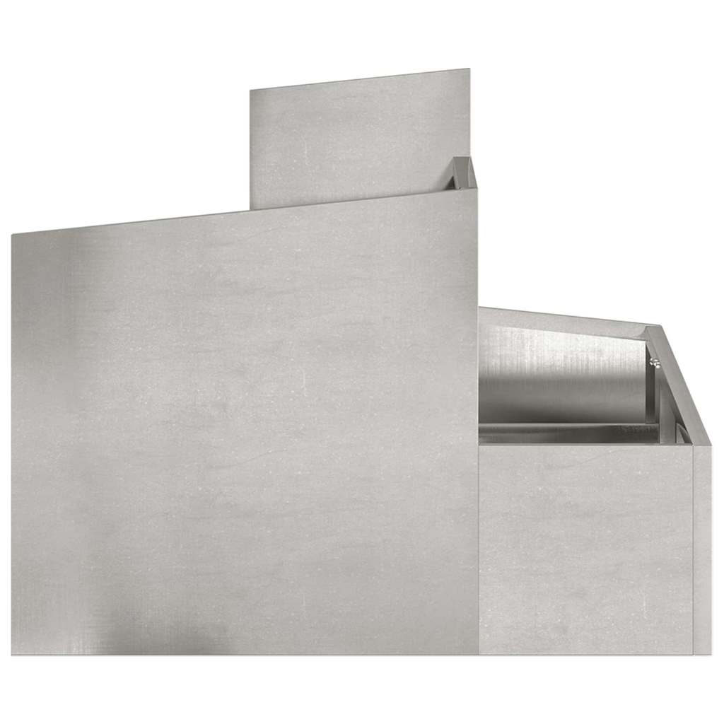 Garden Planter Silver 60 x 60 x 50 cm Stainless steel