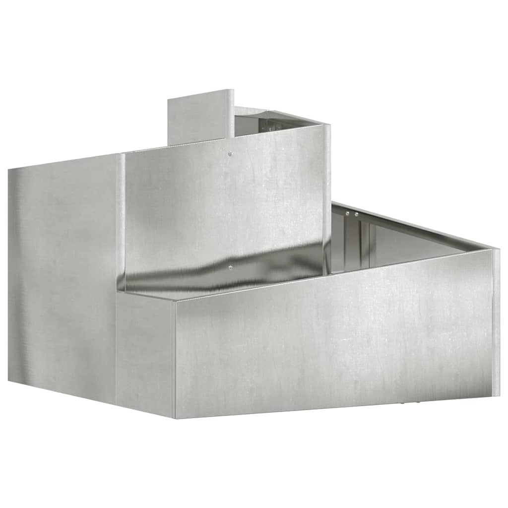 Garden Planter Silver 60 x 60 x 50 cm Galvanised Steel