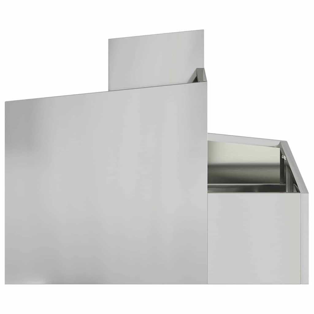 Garden Planter Silver 60 x 60 x 50 cm Galvanised Steel