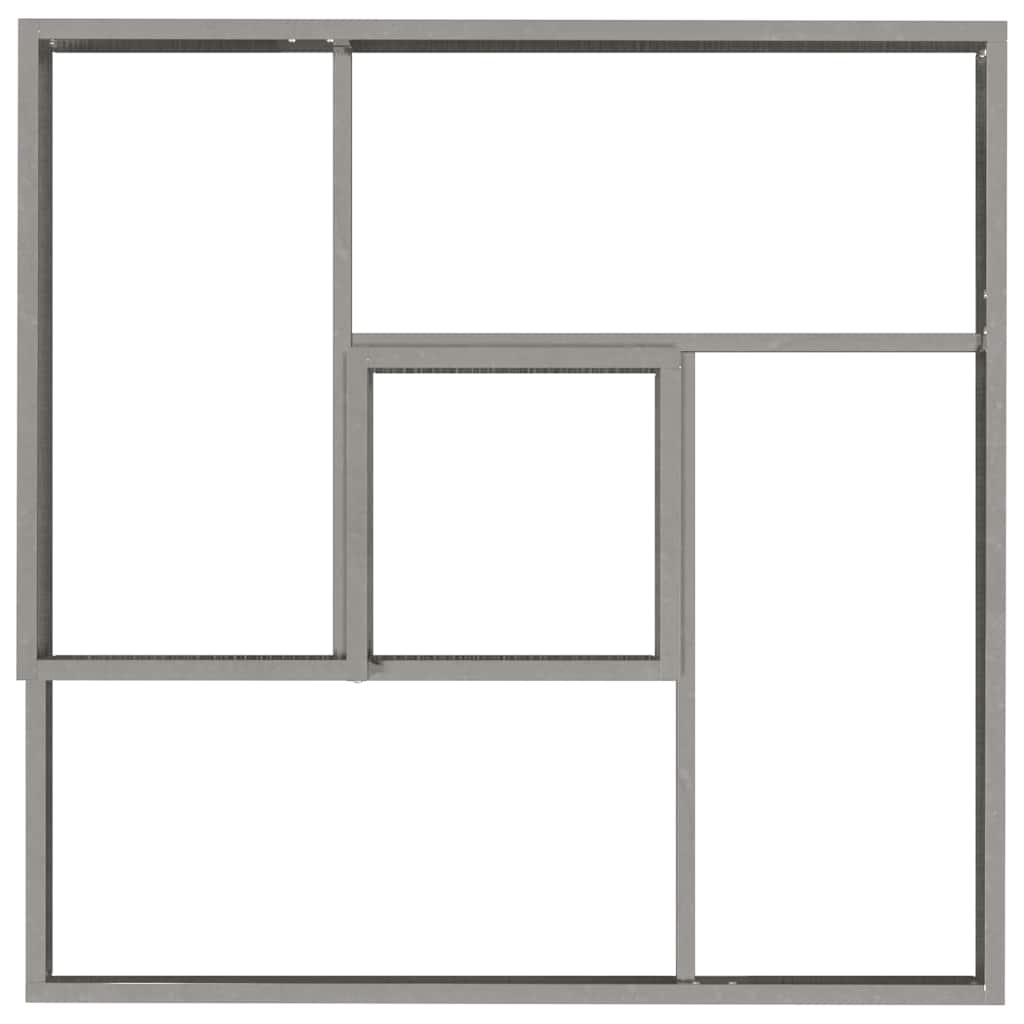 Garden Planter Silver 60 x 60 x 50 cm Galvanised Steel