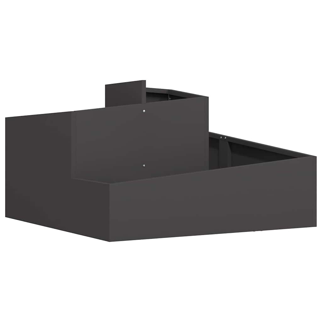 Garden Planter Black 80 x 80 x 50 cm Cold-rolled steel
