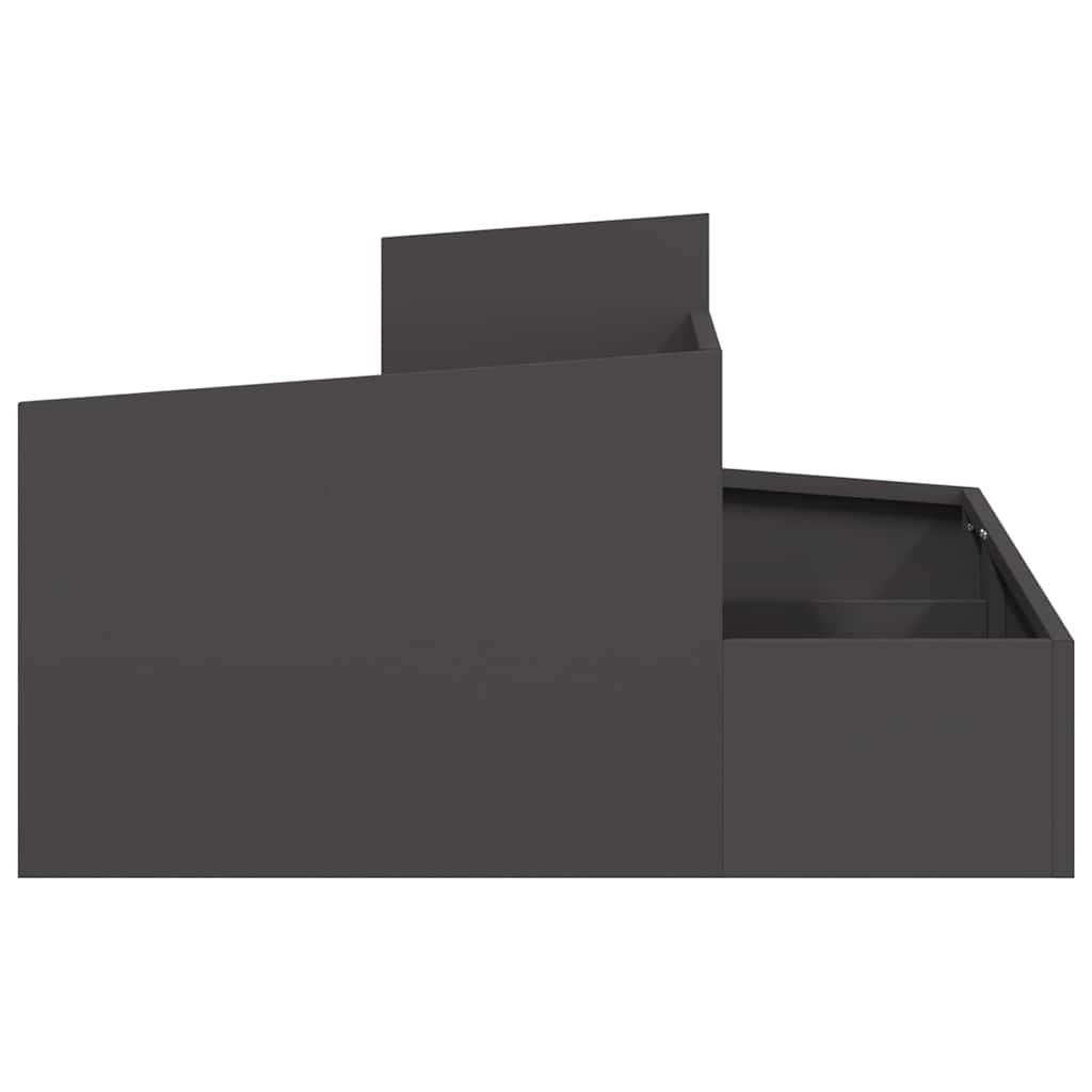 Garden Planter Black 80 x 80 x 50 cm Cold-rolled steel