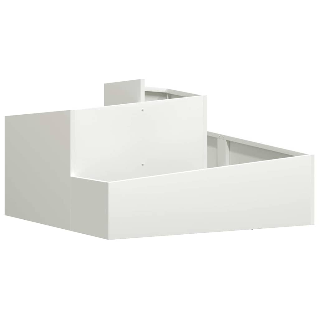 Garden Planter White 80 x 80 x 50 cm Cold-rolled Steel