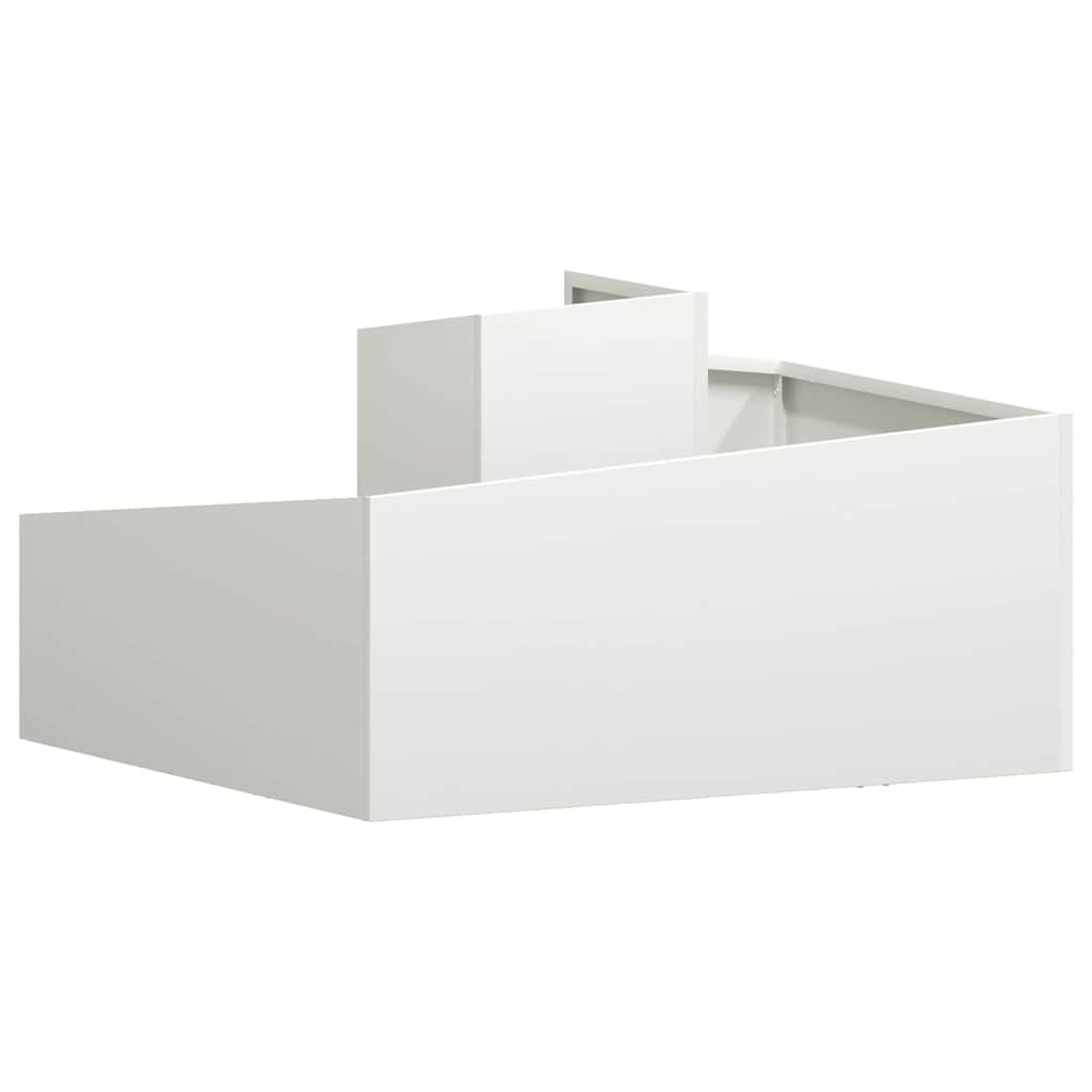 Garden Planter White 80 x 80 x 50 cm Cold-rolled Steel