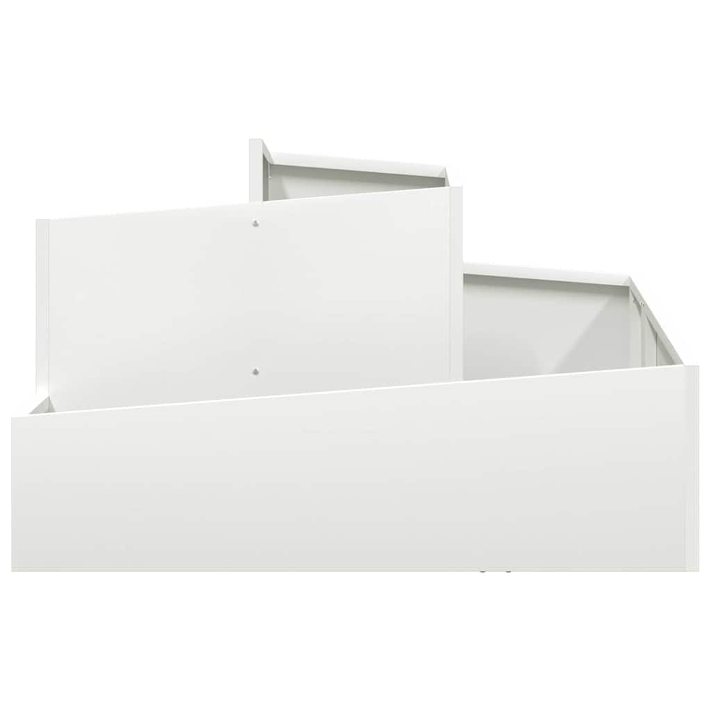 Garden Planter White 80 x 80 x 50 cm Cold-rolled Steel