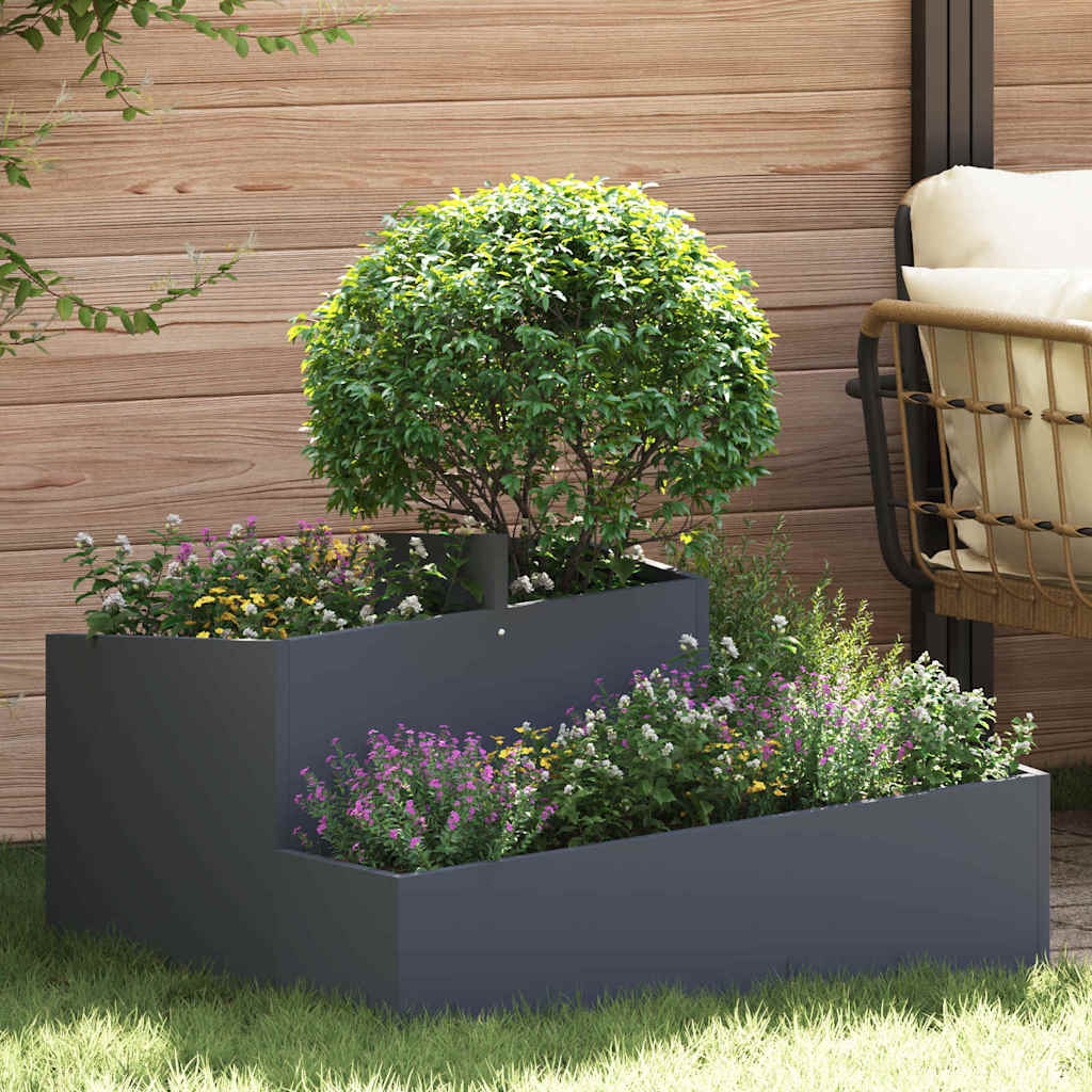 Garden Planter Anthracite 80 x 80 x 50 cm Cold-rolled steel