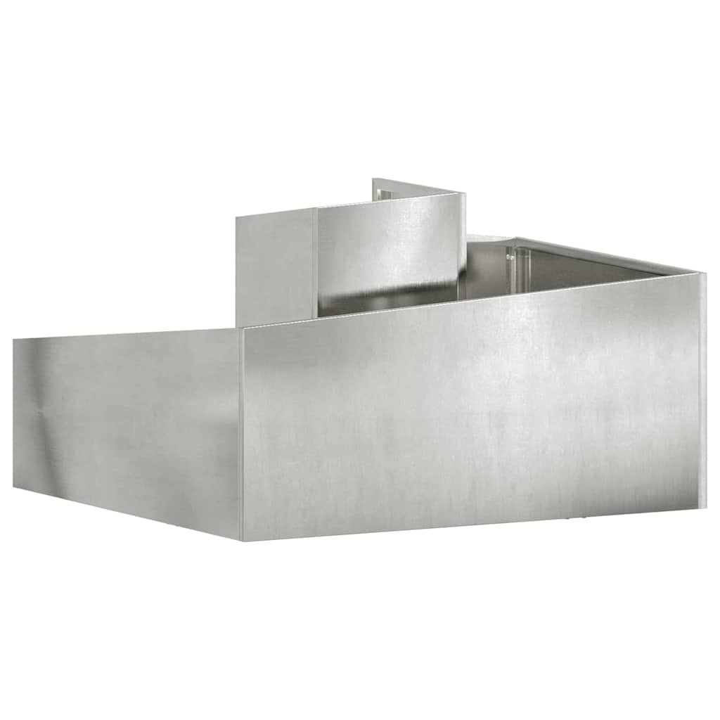 Garden Planter Silver 80 x 80 x 50 cm Stainless Steel