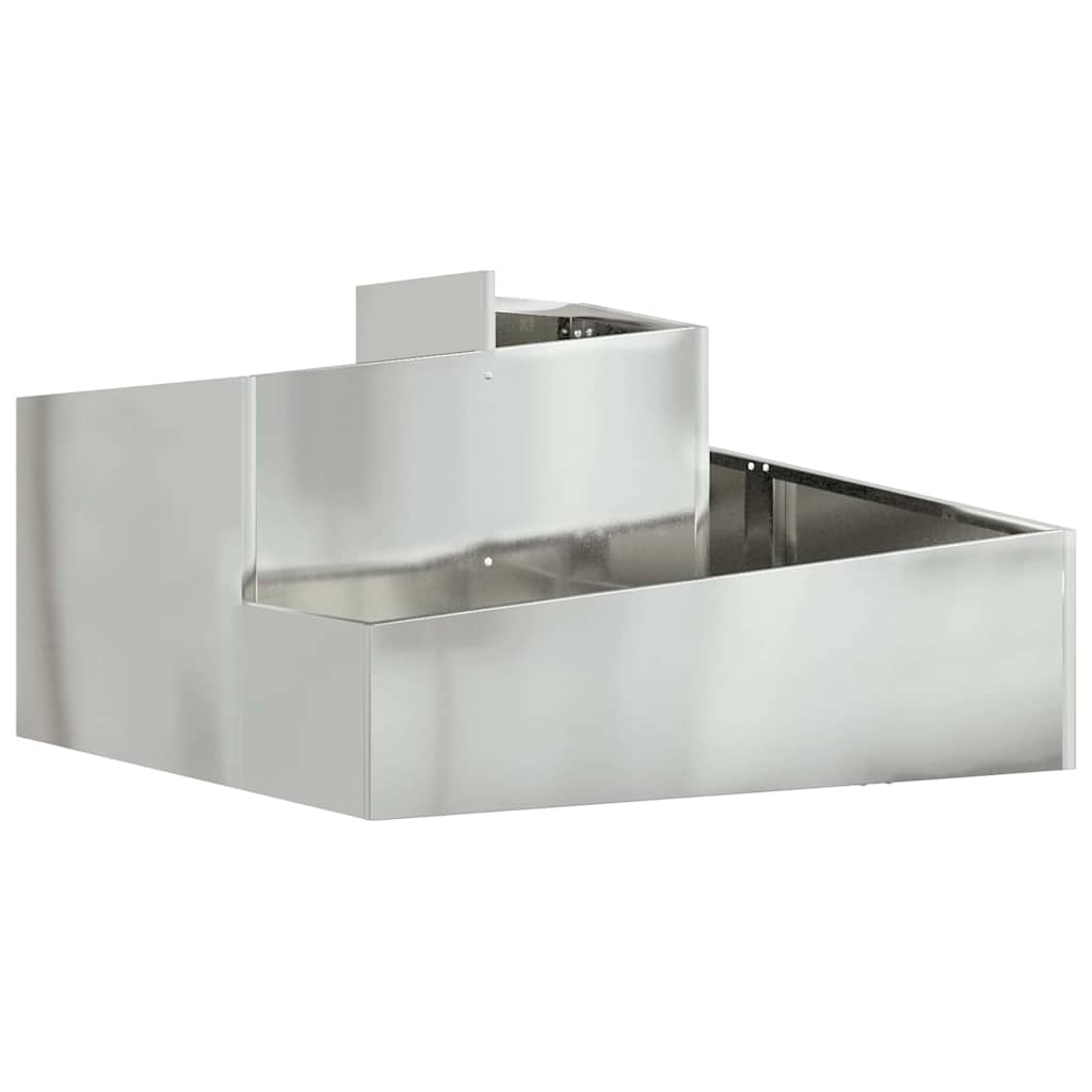 Garden Planter Silver 80 x 80 x 50 cm Galvanised Steel
