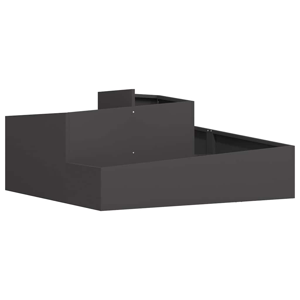 Garden Planter Black 100 x 100 x 50 cm Cold-rolled Steel