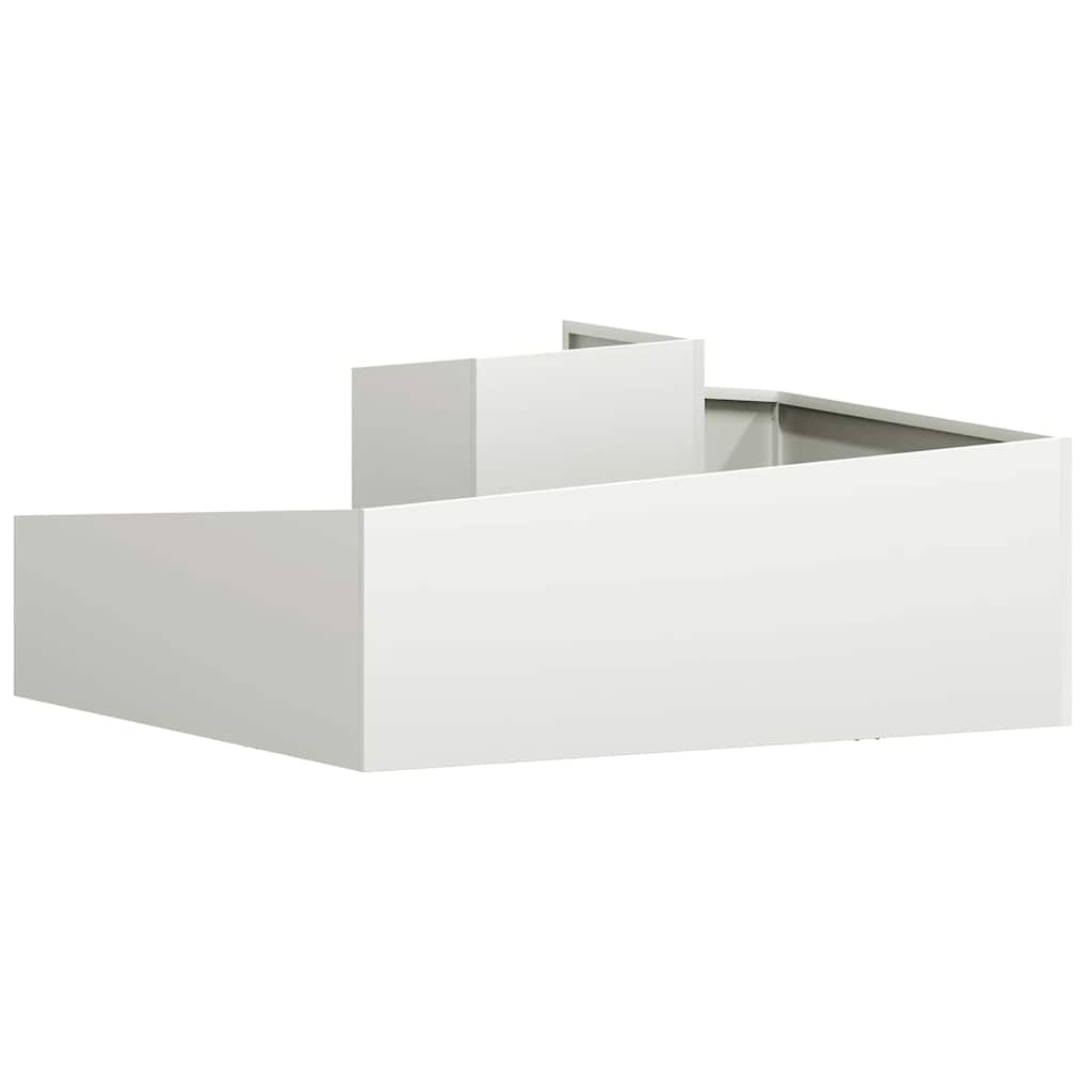 Garden Planter White 100 x 100 x 50 cm Steel