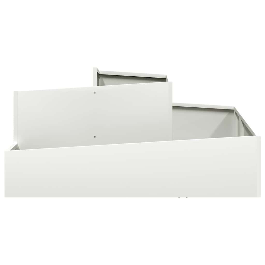 Garden Planter White 100 x 100 x 50 cm Steel