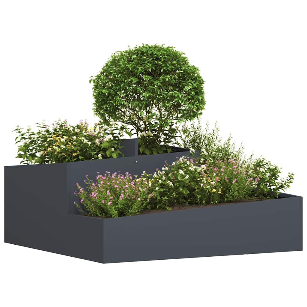 Garden Planter Anthracite 100 x 100 x 50 cm Steel