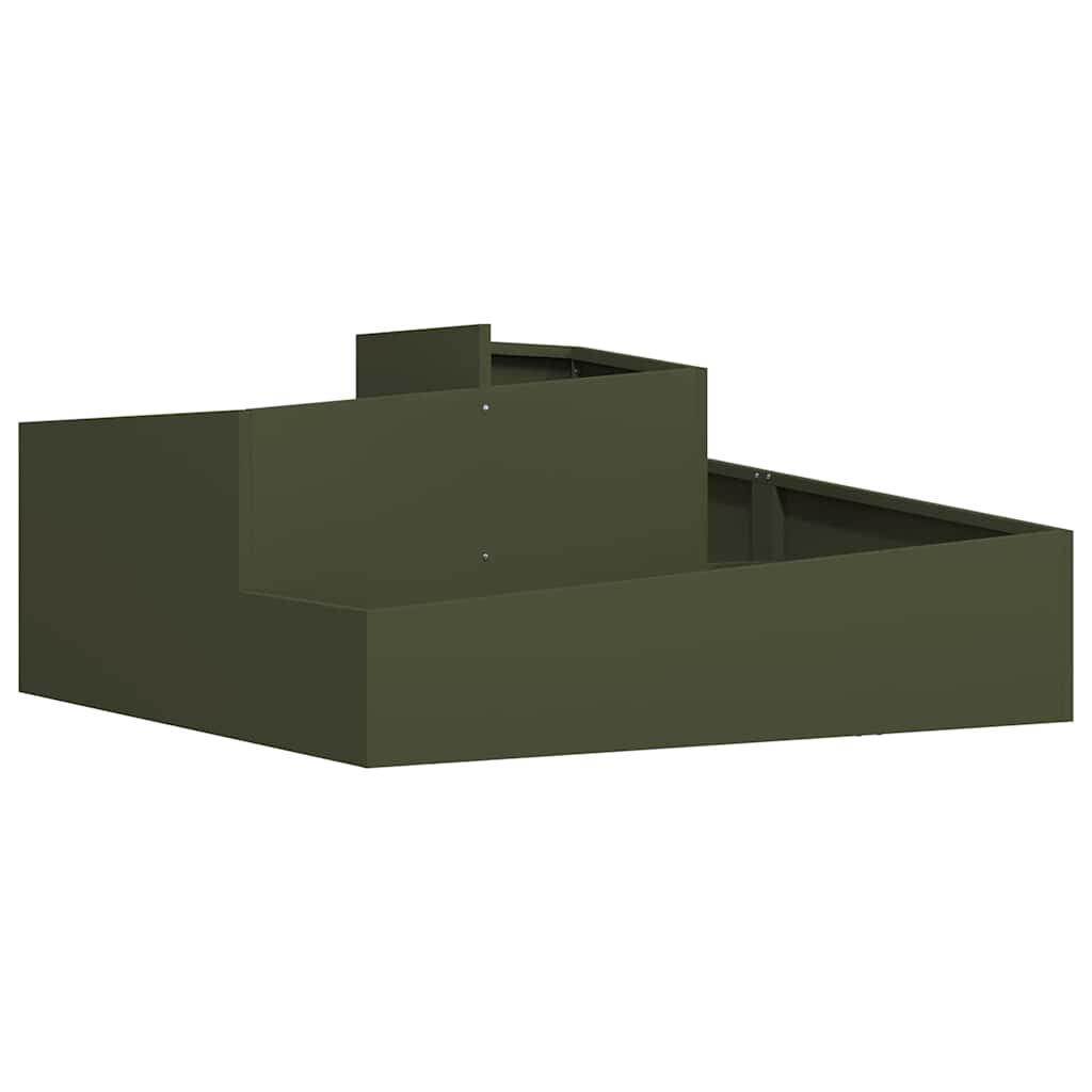 Garden Planter Olive Green 100 x 100 x 50 cm Cold-rolled Steel