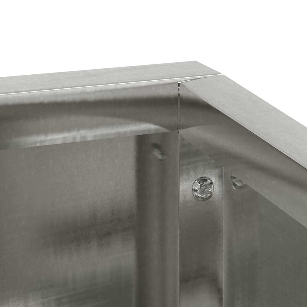 Garden Planter Silver 100 x 100 x 50 cm Stainless Steel