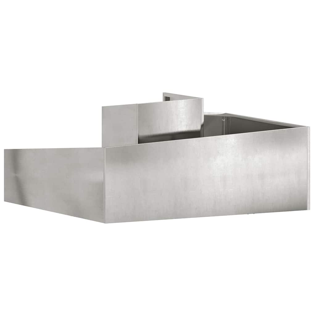 Garden Planter Silver 100 x 100 x 50 cm Stainless Steel