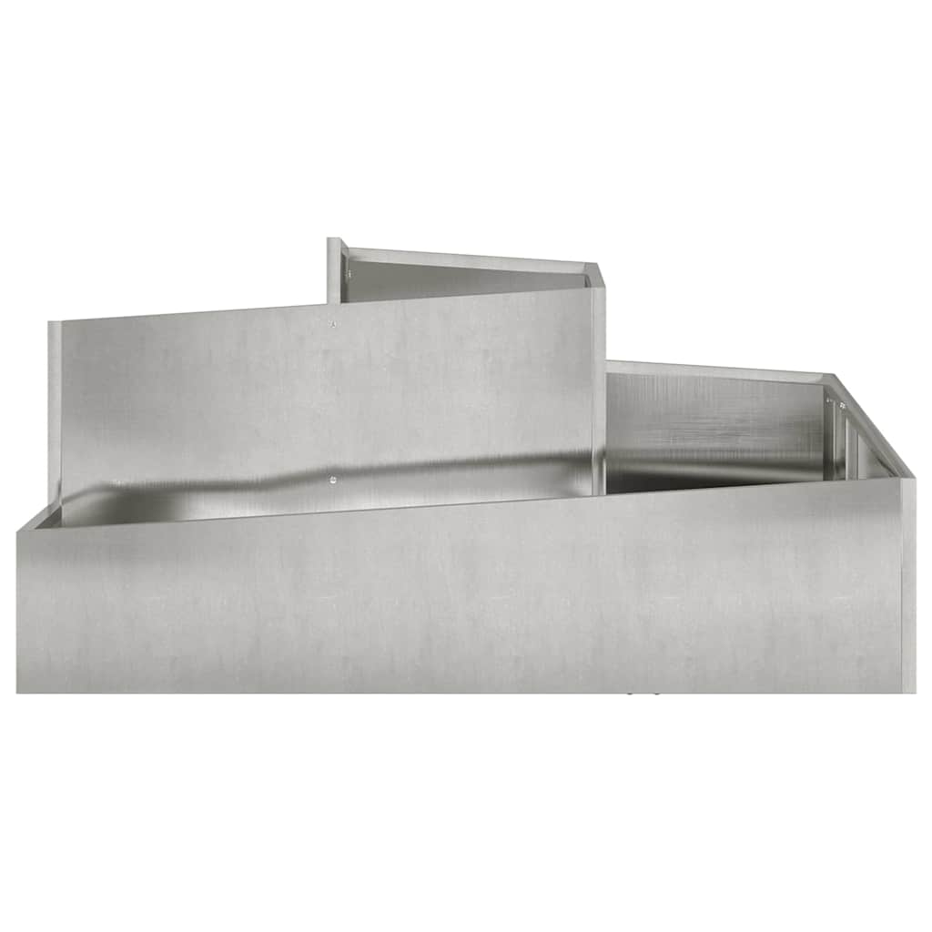 Garden Planter Silver 100 x 100 x 50 cm Stainless Steel