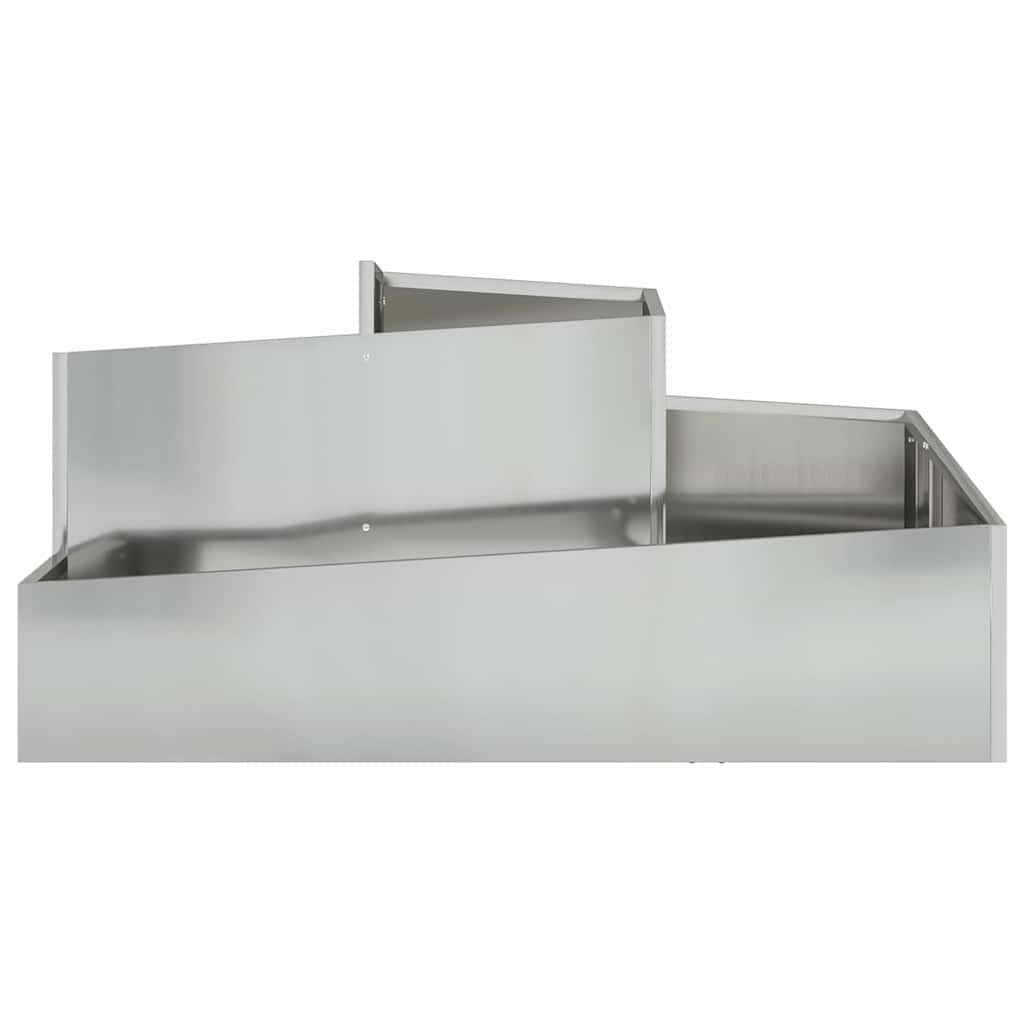 Garden Planter Silver 100 x 100 x 50 cm Galvanised Steel