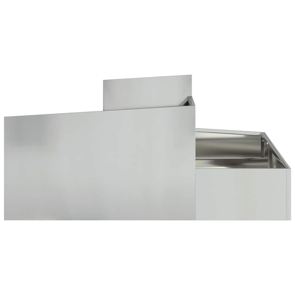 Garden Planter Silver 100 x 100 x 50 cm Galvanised Steel