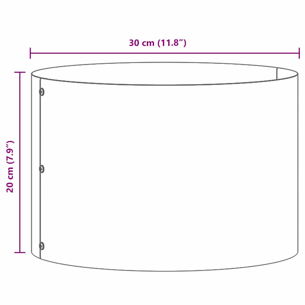 Garden Planter White 30 x 30 x 20 cm Cold-rolled Steel
