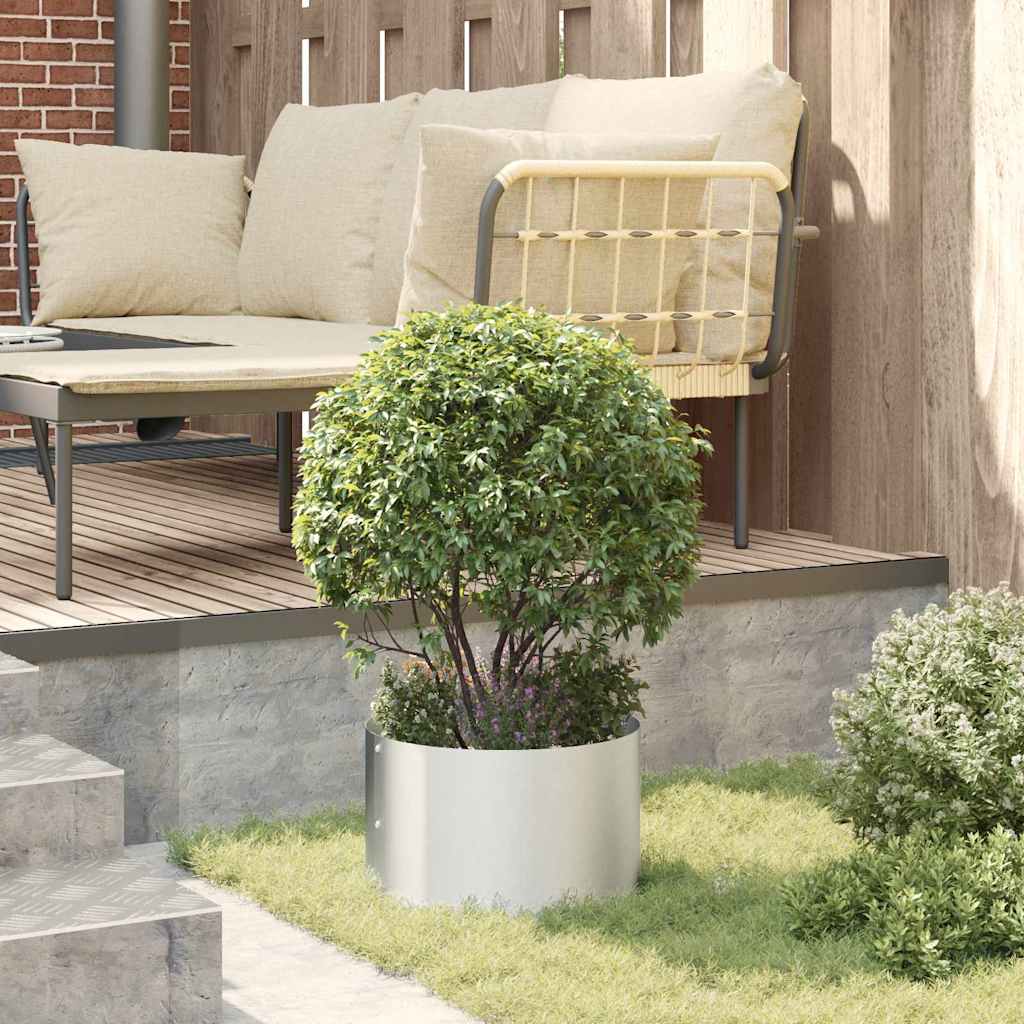 Garden Planter Silver 30 x 30 x 20 cm Galvanised Steel