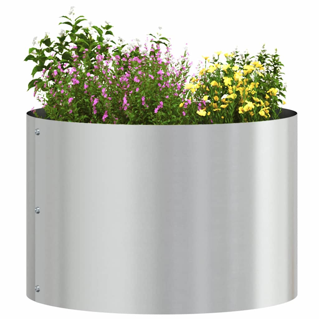 Garden Planter Silver 30 x 30 x 20 cm Galvanised Steel