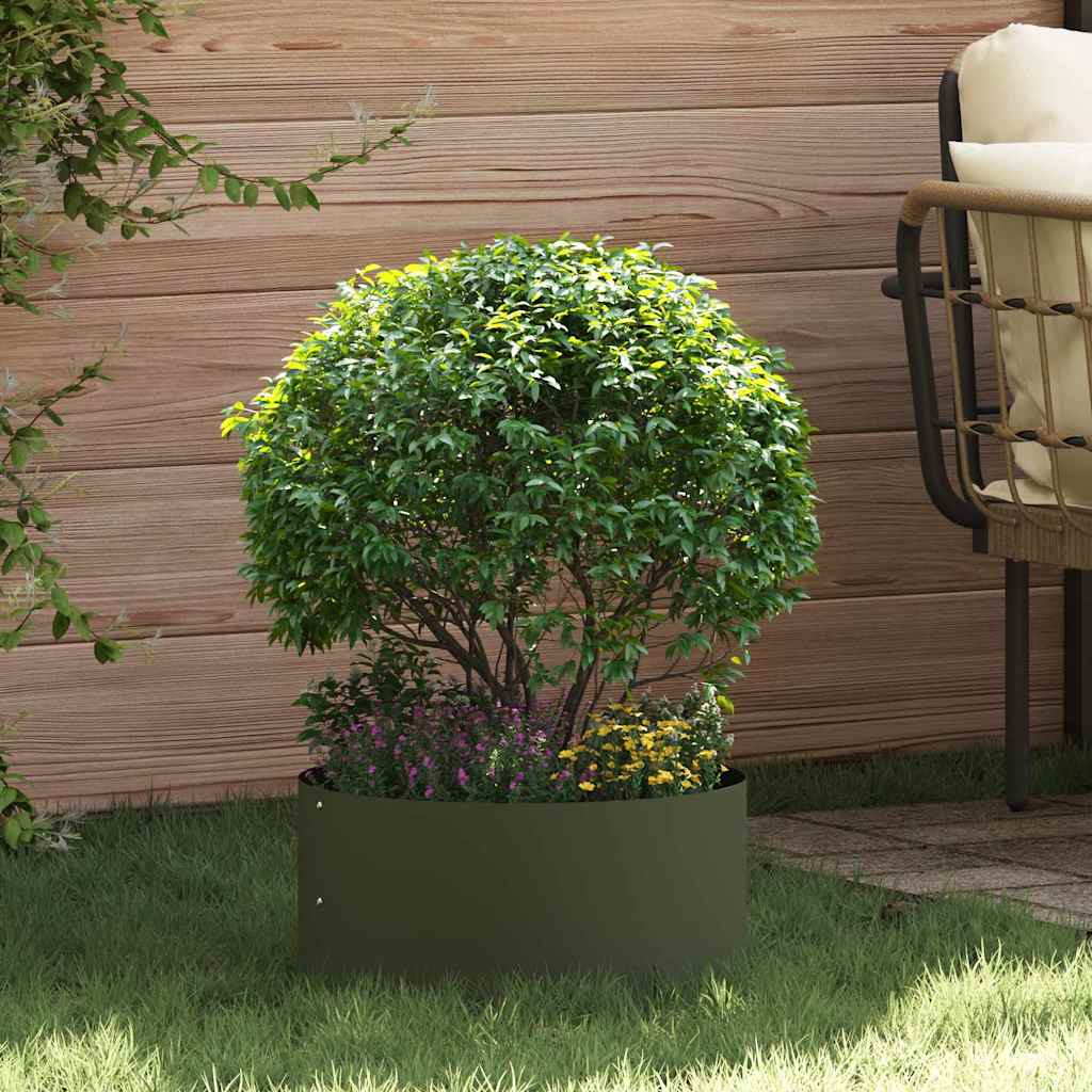 Garden Planter Olive Green 40 x 40 x 20 cm Cold-rolled Steel