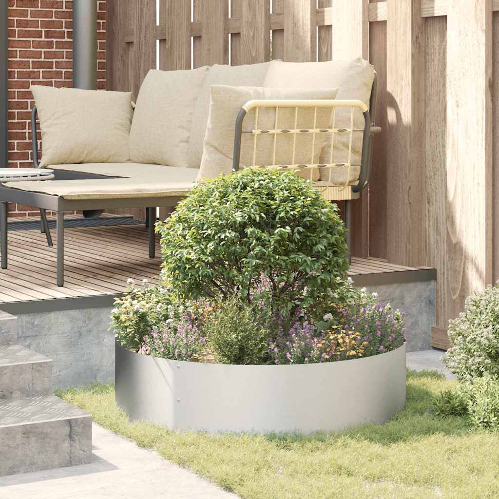 Garden Planter 5 pcs Silver 80 x 80 x 20 cm Galvanised Steel