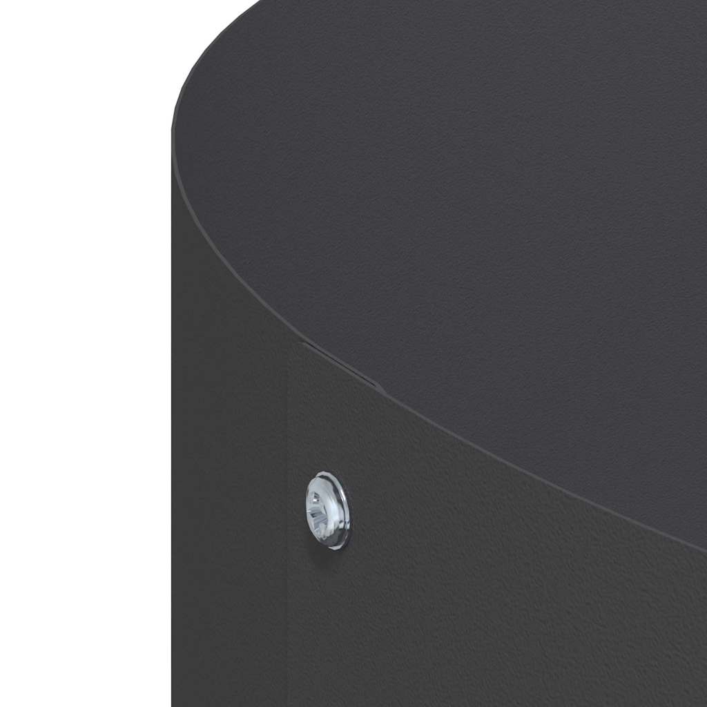 Planter Ring Black 120 x 120 x 20 cm Cold-rolled Steel