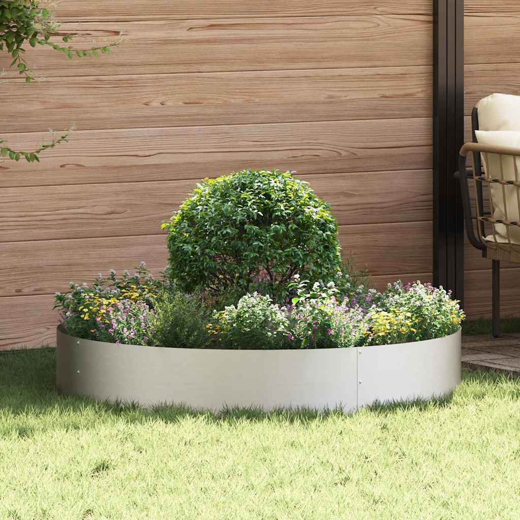 Garden Planter 5 pcs Silver 120 x 120 x 20 cm Stainless Steel