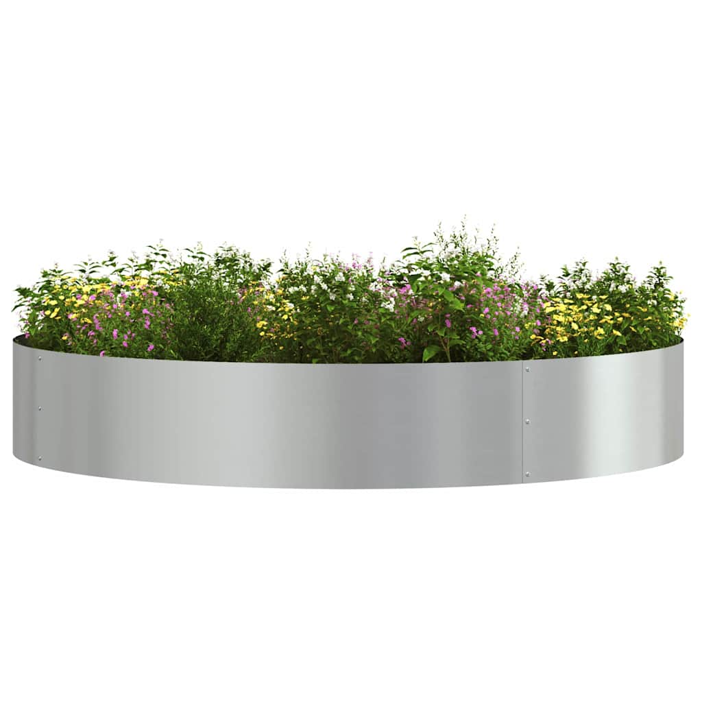 Garden Planter Silver 120 x 120 x 20 cm Galvanised steel