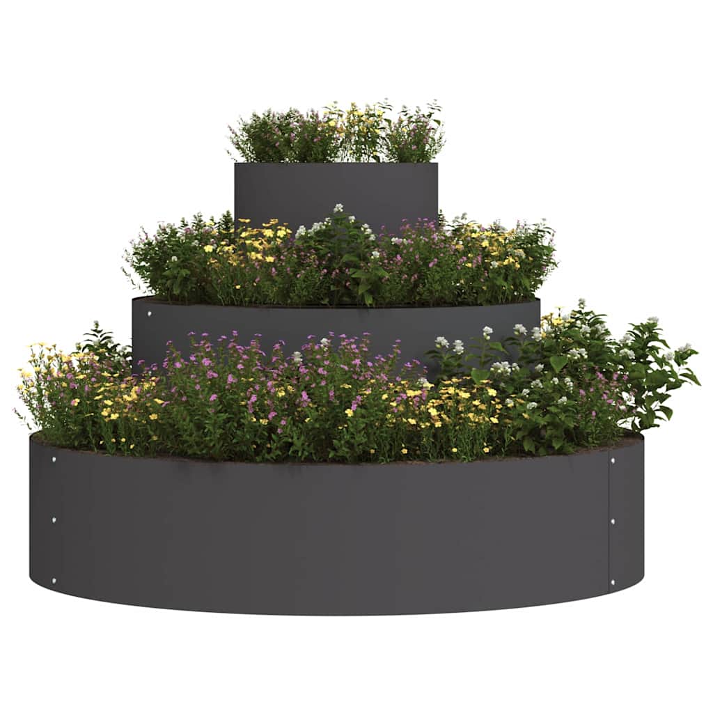 Garden Planter Black 90 x 90 x 20 cm Cold-rolled Steel