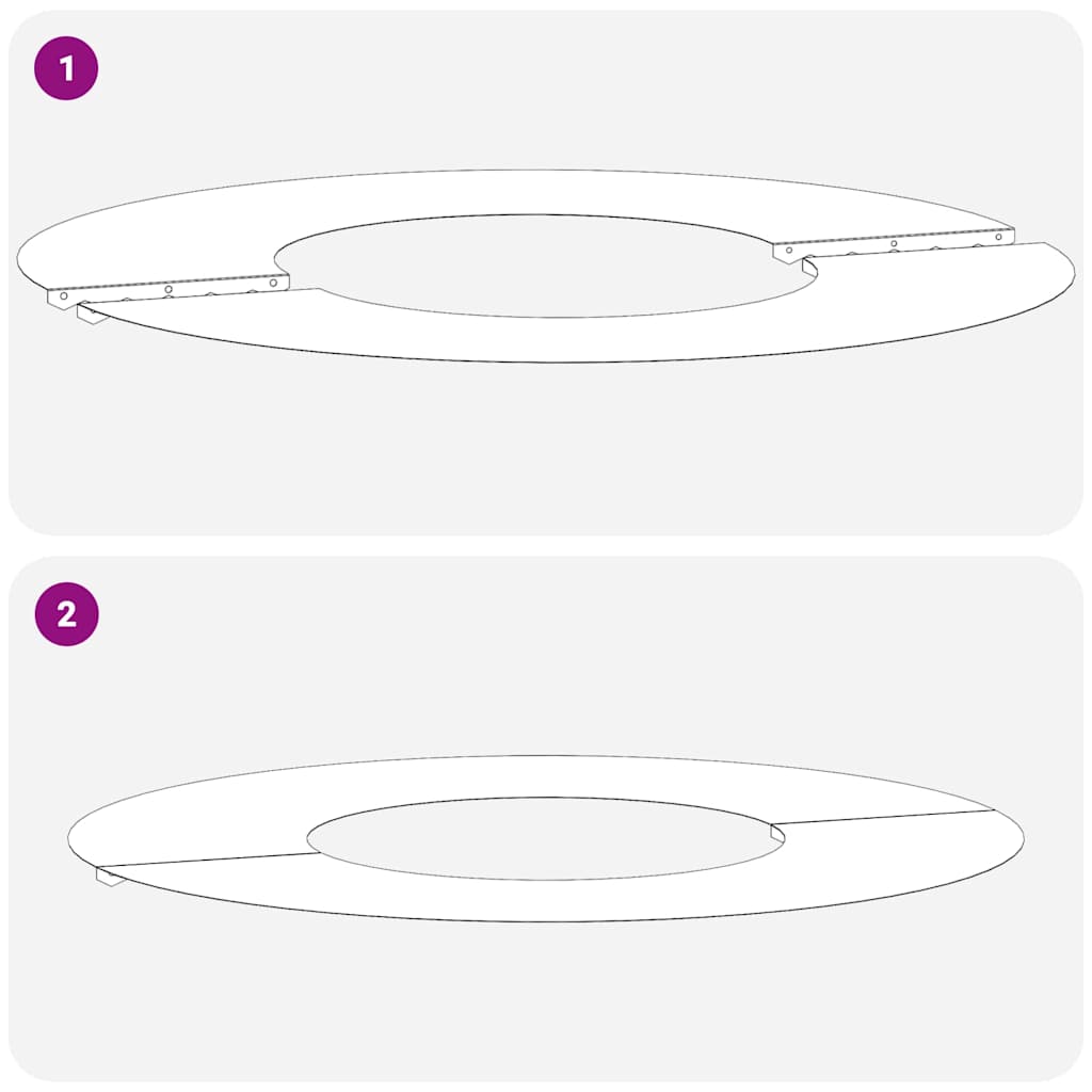 Flat Tree Ring White Ø30 / 60 cm Steel